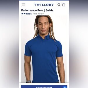 Twillory Athletic Men's Blue Polo Shirt